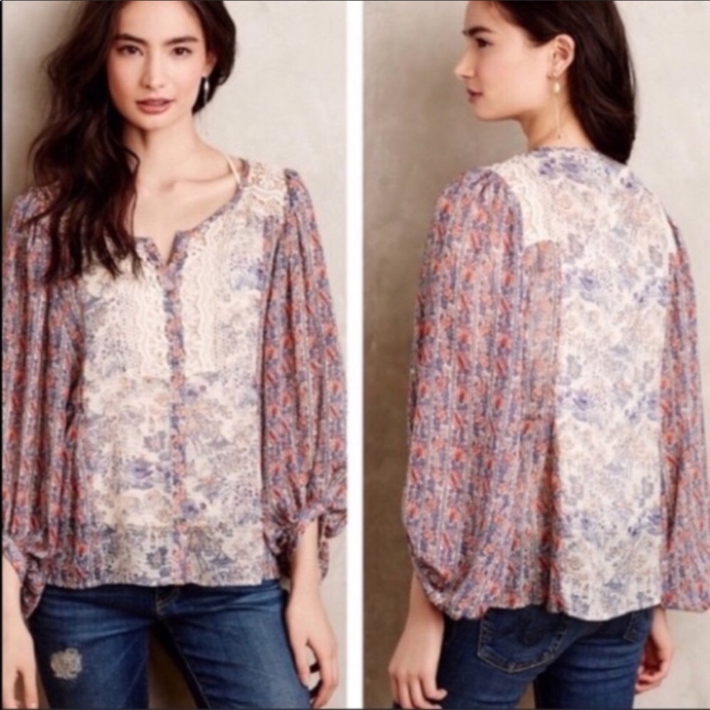 ANTHROPOLOGIE HD IN PARIS Boho Peasant Top